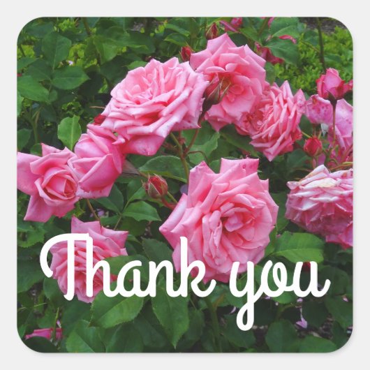 Thank You Gene Boernerバラ#2スタンプ スクエアシール (正面)