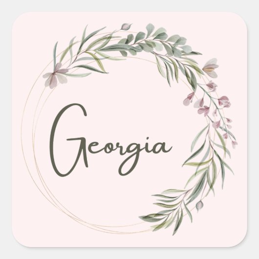 Thank you Georgia スクエアシール (正面)