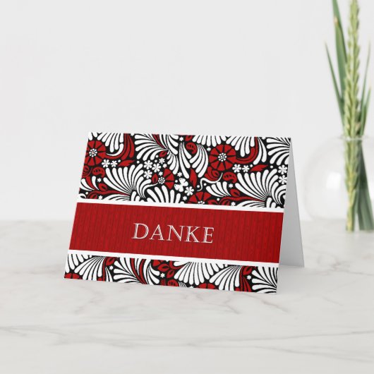 Thank You German Informal 赤と白 サンキューカード (正面)