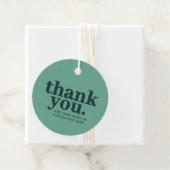 Thank you Giftラベル | グリーンモダンレトロ フェイバータグ (インサイチュ)