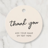 Thank you Giftラベル | 中性ミニマルクリーム フェイバータグ (正面)