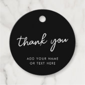 Thank you Giftラベル | 文字スタイリッシュの黒 フェイバータグ (正面)