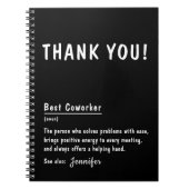 Thank You Gift 最高の Co-Workerノートパーソナライズされた ノートブック (正面)