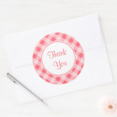 Thank You Gingham Kitchen Stickers ラウンドシール (封筒)