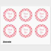 Thank You Gingham Kitchen Stickers ラウンドシール (シート)