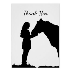 Thank You Girl with Horse ポスター