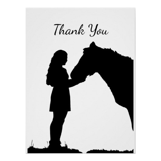 Thank You Girl with Horse ポスター (正面)