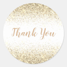 Thank You Glam金ゴールドグリッターエレガントスクリプガーリート