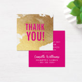 THANK YOU glam luxe金ゴールドフォイルフェイクスプラッシュホットピンク (デスク)