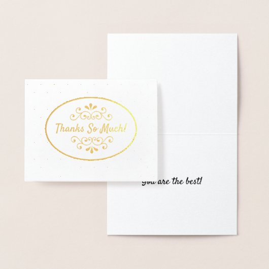 Thank You Gold Foil Note Card 箔カード (ディスプレー)