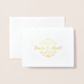 Thank You Gold Foil Note Card 箔カード (封筒付き正面)