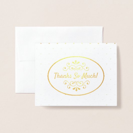 Thank You Gold Foil Note Card 箔カード (封筒付き正面)