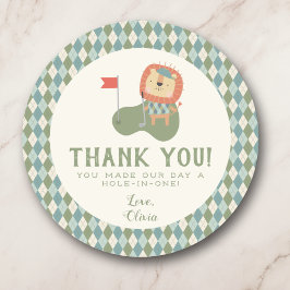 Thank you Golf Baby Shower A Little Putter Preppy ラウンドシール
