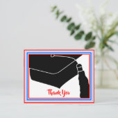 Thank You Grad Cap Red White and Blue ポストカード (スタンド正面)