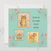 Thank you Gratitude Playful Petsitter Appreciation カード (正面)