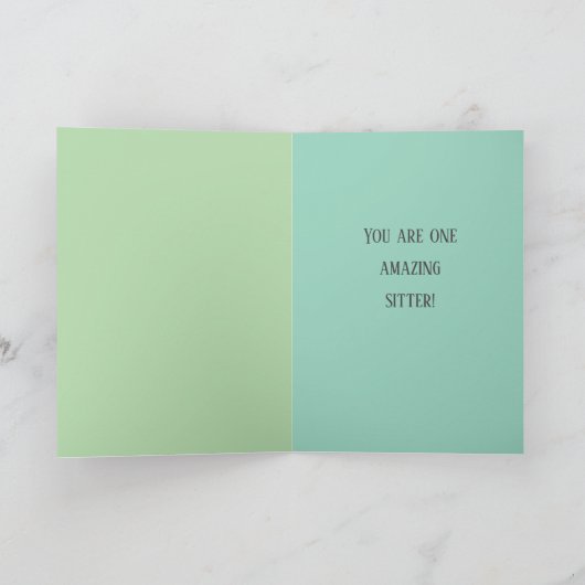 Thank you Gratitude Playful Petsitter Appreciation カード (内部)