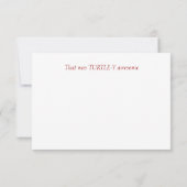 Thank you Great Teacher Fun Turtle Animal サンキューカード (裏面)