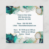 Thank You Green抽象芸術エレガント Business スクエア名刺 (裏面)