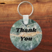 Thank You Green Fluoriteクローズアップ写真ジェムストーン キーホルダー (正面)