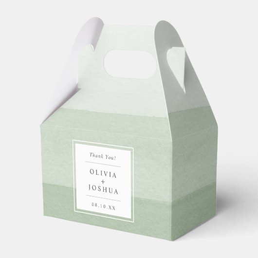 Thank You Green Wedding フェイバーボックス (正面サイド)