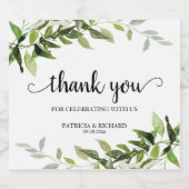 Thank You Greenery結婚's スパークリングワインラベル (シングルラベル)