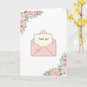 Thank You Greeting Card in an Envelope with Floral カード (黄色い花)