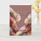 Thank You Greeting Card - Watercolor Abstract Geom カード (黄色い花)