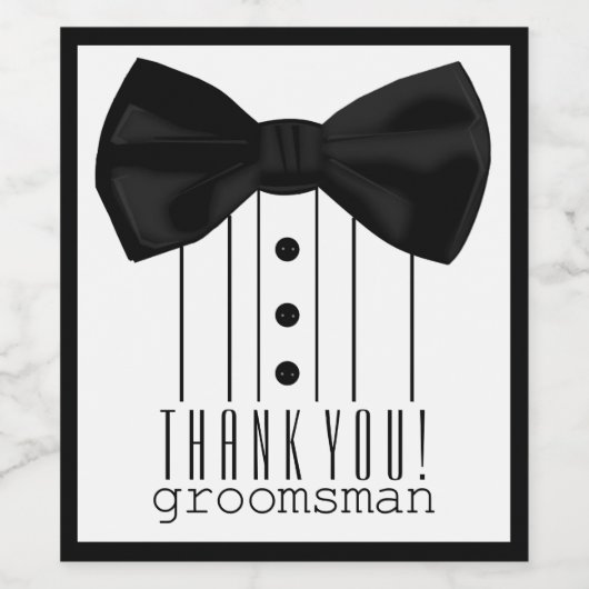 Thank You Groomsman ワインラベル (シングルラベル)