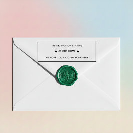 Thank You Guest Stamp for Vacation Rental Hosts セルフインキングスタンプ