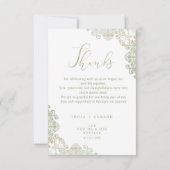 Thank You Guests Just Married Lace  Photo Wedding (裏面)