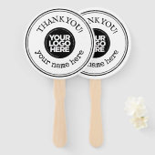 Thank You Handmade ミニマル Business Logo ハンドファン (正面&裏面)