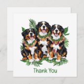 Thank You Hawaiian Bernese Mountain Dogs サンキューカード (正面/裏面)