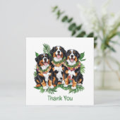 Thank You Hawaiian Bernese Mountain Dogs サンキューカード (スタンド正面)