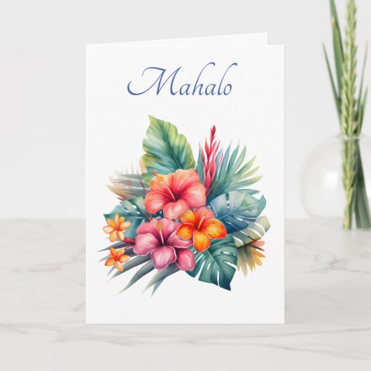 Thank you Hawaiian card (Mahalo means thank you) サンキューカード (正面)