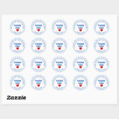 THANK YOU Healthcare Hero Customizable ラウンドシール (シート)