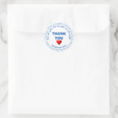 THANK YOU Healthcare Hero Customizable ラウンドシール (バッグ)