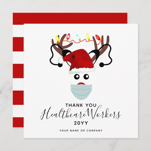 Thank You Healthcare Workersクリスマストナカイ (正面/裏面)