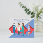 Thank You Healthcare Workersヒーロードクターナース ポストカード (スタンド正面)
