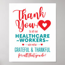 Thank You Healthcare Workersポスター