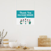 Thank You Healthcare Workers Hospital Staffポスター ポスター (キッチン)