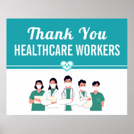 Thank You Healthcare Workers Hospital Staffポスター ポスター