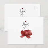 Thank You, Heart A Quiet Thank You Gratitude in Bl ポストカード (正面/裏面)