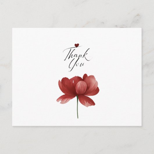 Thank You, Heart A Quiet Thank You Gratitude in Bl ポストカード (正面)