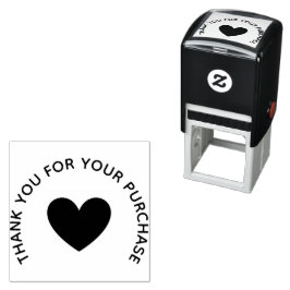 “Thank You” heart Accent Rubber Stamp セルフインキングスタンプ