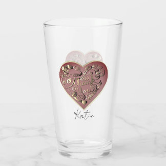 "Thank you" Heart Glass Cup タンブラーグラス