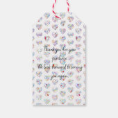 Thank you & heart in 17 langs as heart shapes ギフトタグ (裏面)