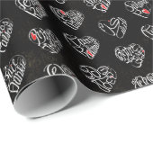 Thank you & heart in 44langs as WH ♡shaped pattern ラッピングペーパー (ロールコーナー)