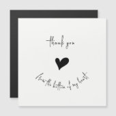 Thank You Heart Minimalist Magnetic Card (正面/裏面)