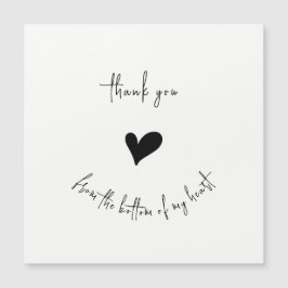 Thank You Heart Minimalist Magnetic Card