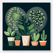 Thank You Heart Shaped Green Potted Plants